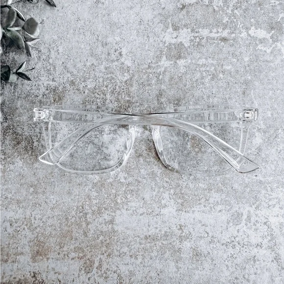 Clear Square Frame Blue Light Glasses - Picture 2 of 3